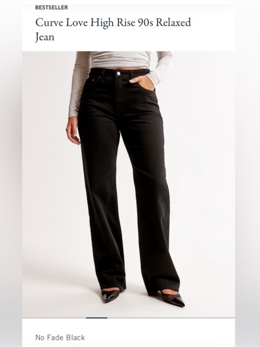 Abercrombie & Fitch Curve Love 90s Relaxed High Rise Jeans